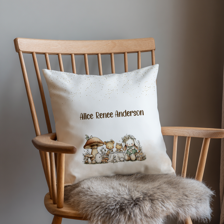 Woodland Tea Party Throw Pillow Covers