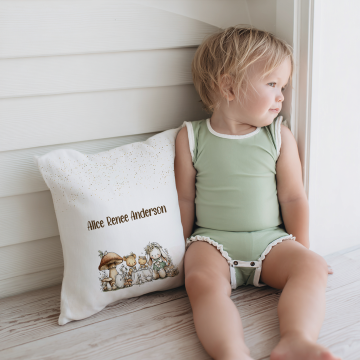 Woodland Tea Party Throw Pillow Covers