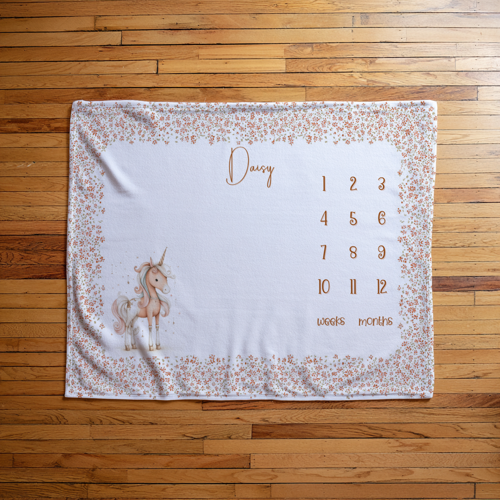 Unicorn Milestone Blanket