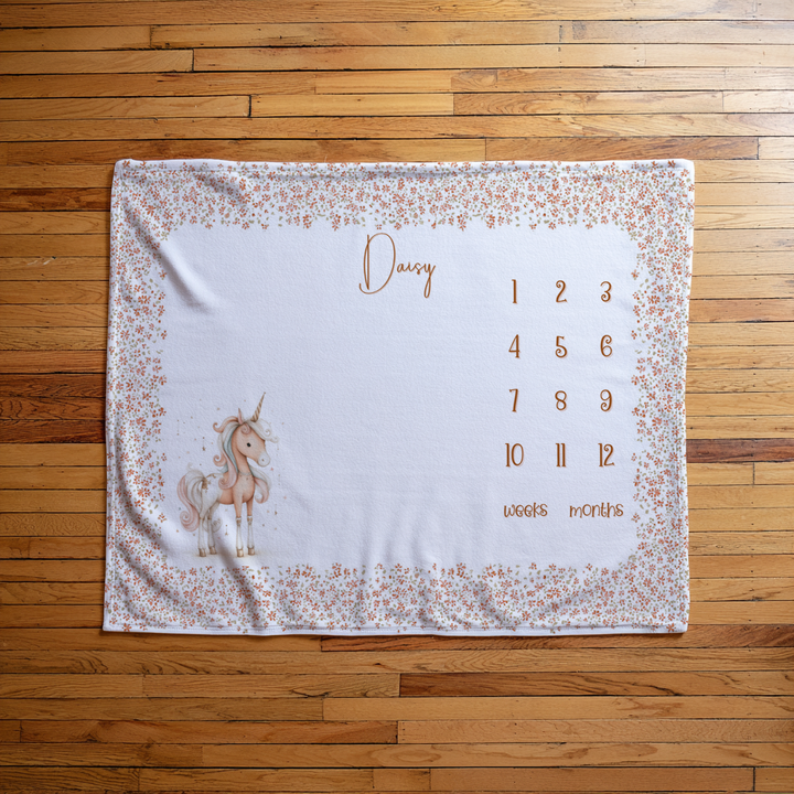 Unicorn Milestone Blanket