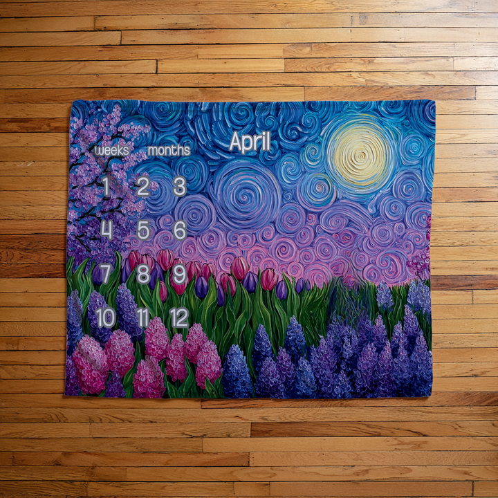 Whimsical Garden Milestone Blanket