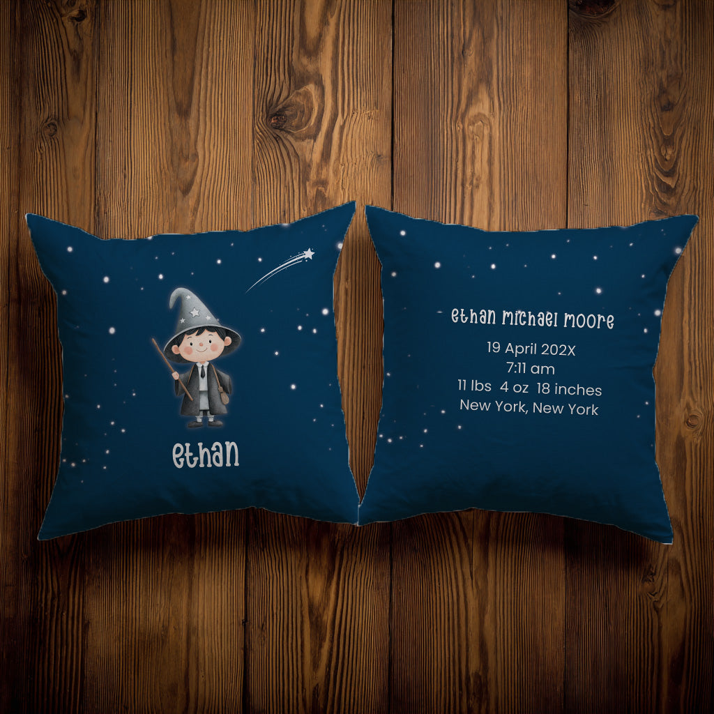 Boy Wizard Throw Pillow Covers