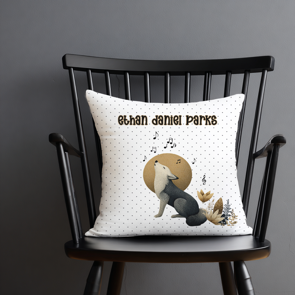 Musical Wolf Throw Pillow Covers