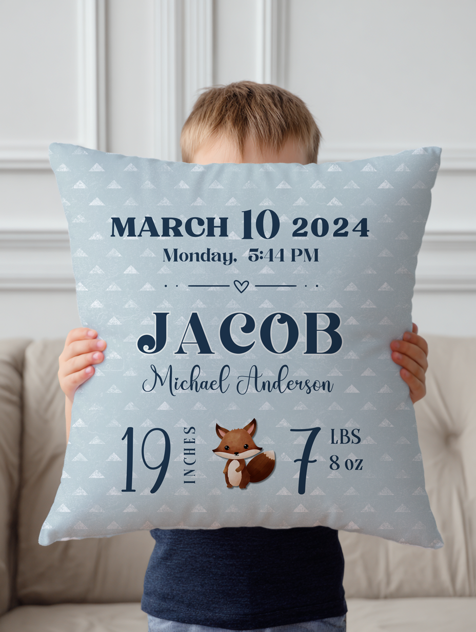 Woodland Animal Corduroy Throw Pillow Covers